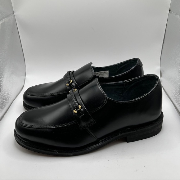 NWOB Executive Imperials Men\'s Black Leather Horsebit Slip-on Loafers size 7 main image 8